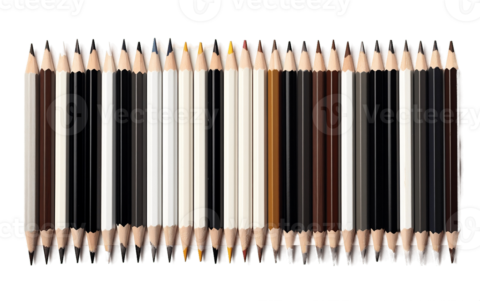 AI generated Drawing Pencils Isolated on Transparent Background Generative AI png