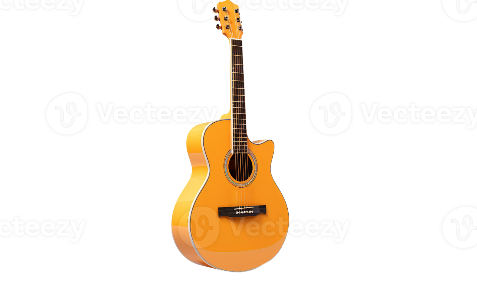 AI generated Guitar on Transparent Background, PNG format