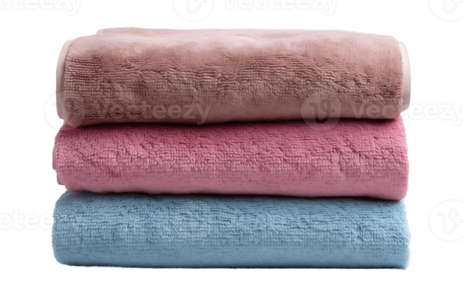 AI generated Bathroom Linen Towels Isolated on Transparent Background Generative AI png