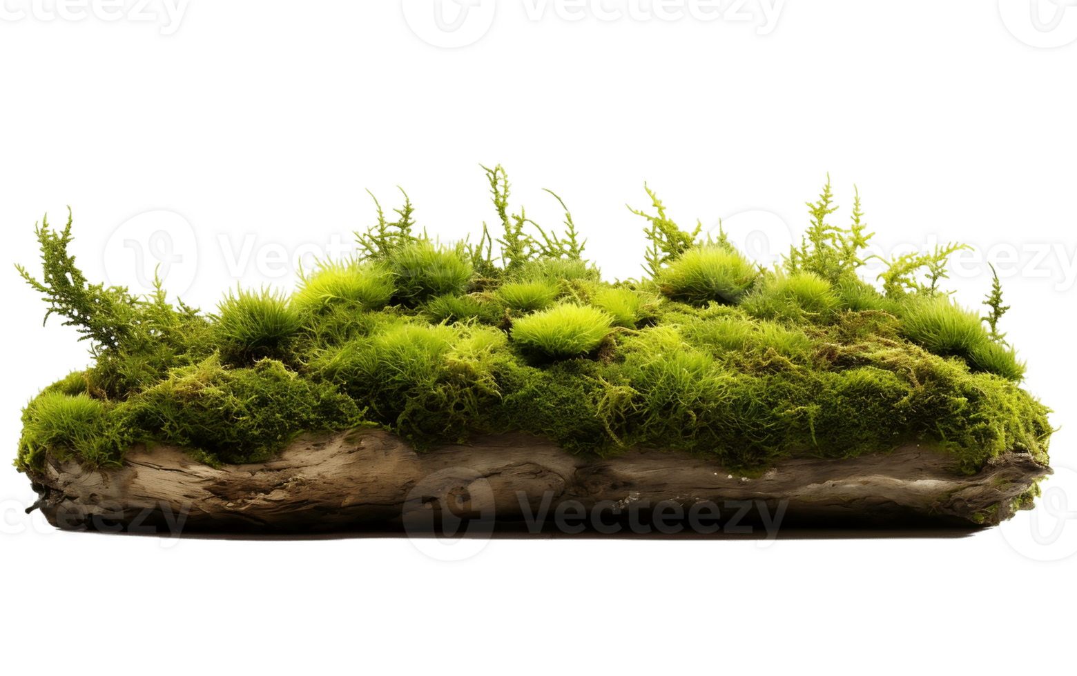AI generated Transparent Background Green Moss Isolated Generative AI png