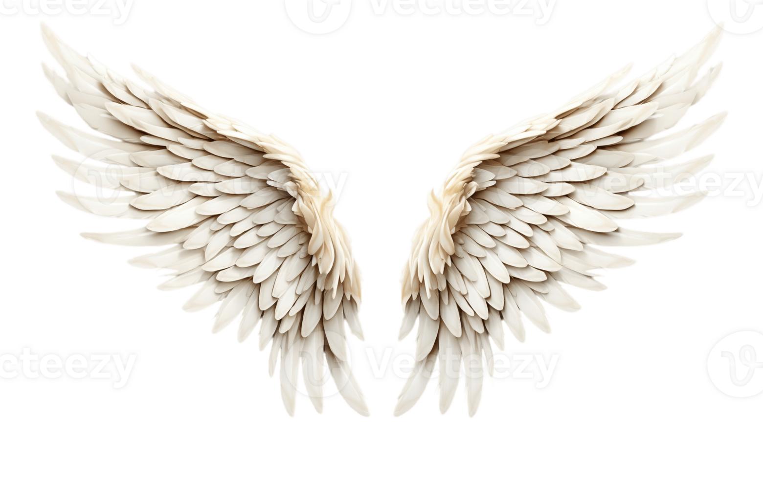AI generated Clean Design Angel Wings with Transparent Isolation png