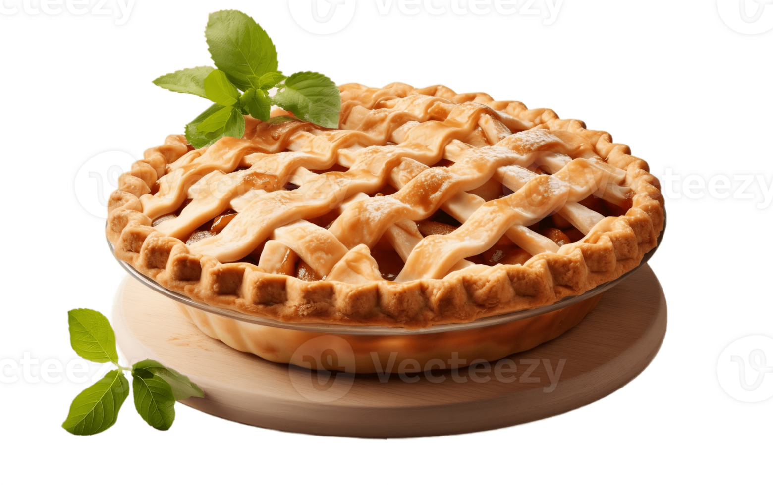 AI generated Apple Pie with Transparency png