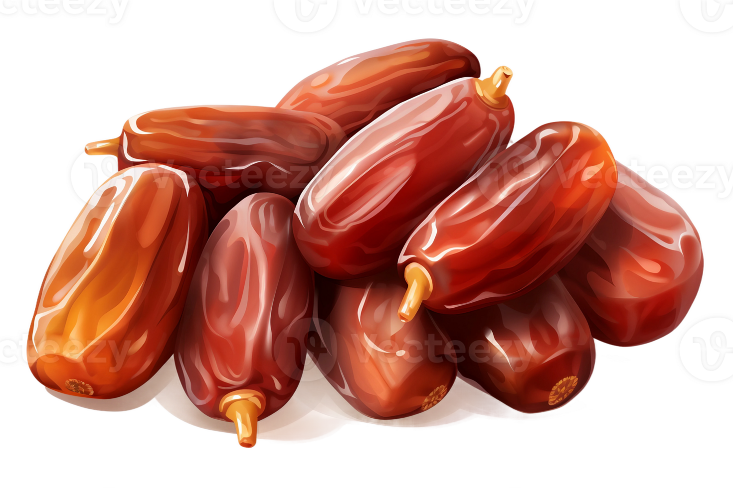 AI generated Luscious Date Fruit on Transparent background png