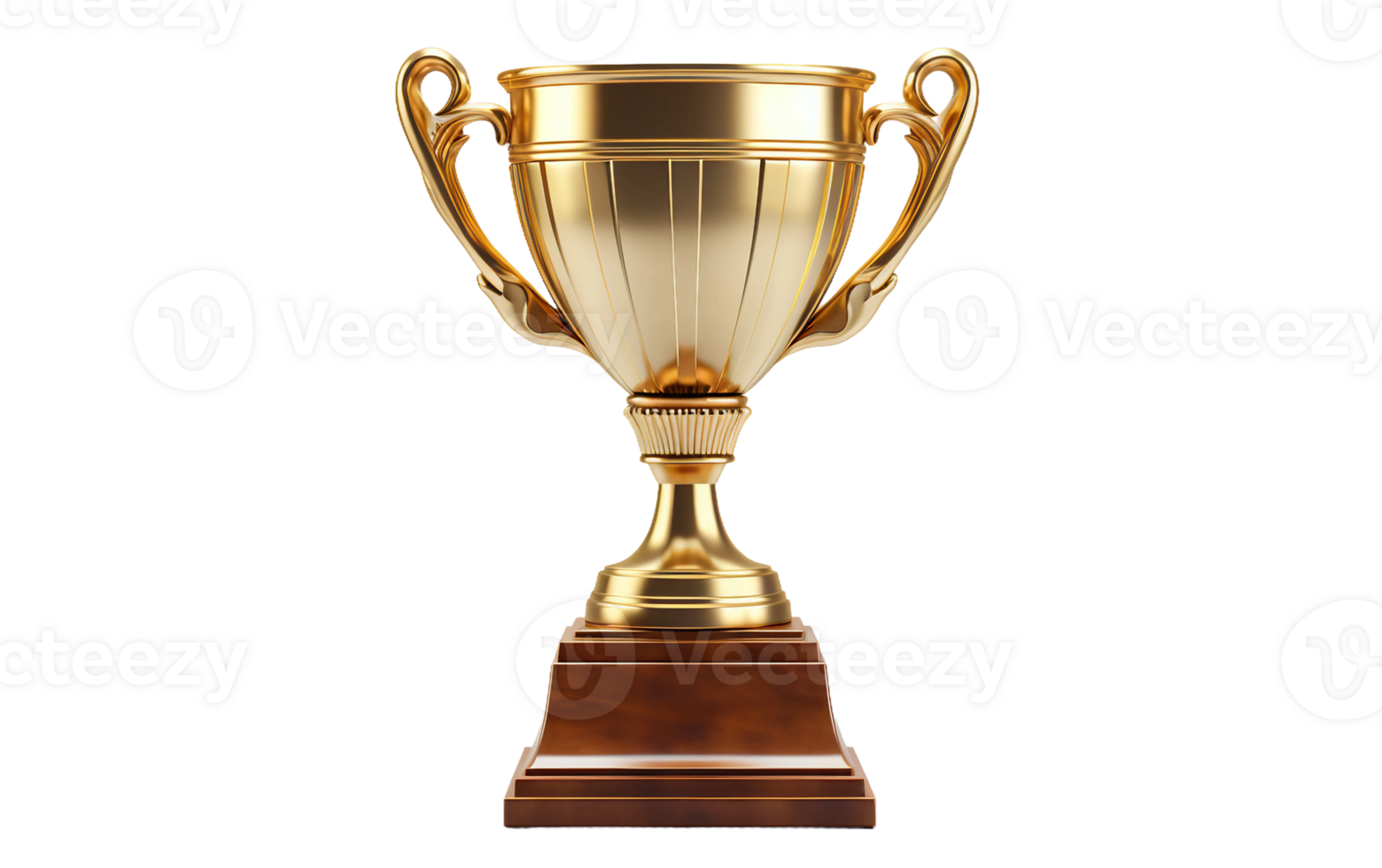 AI generated Shiny Trophy on a Transparent Background png