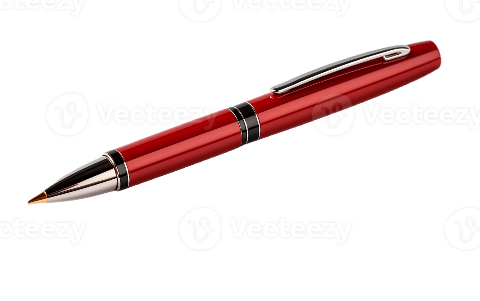 AI generated Red Pen Isolated on Transparent Background png