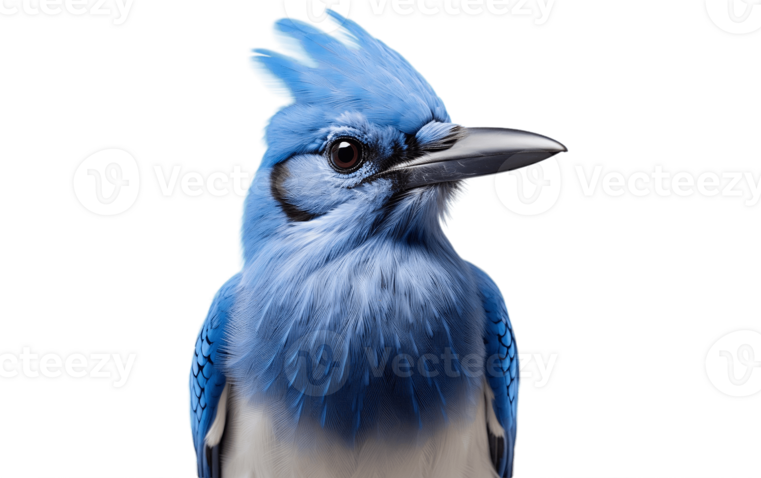 AI generated lue Jay Bird Isolated on Transparent Background Generative AI png