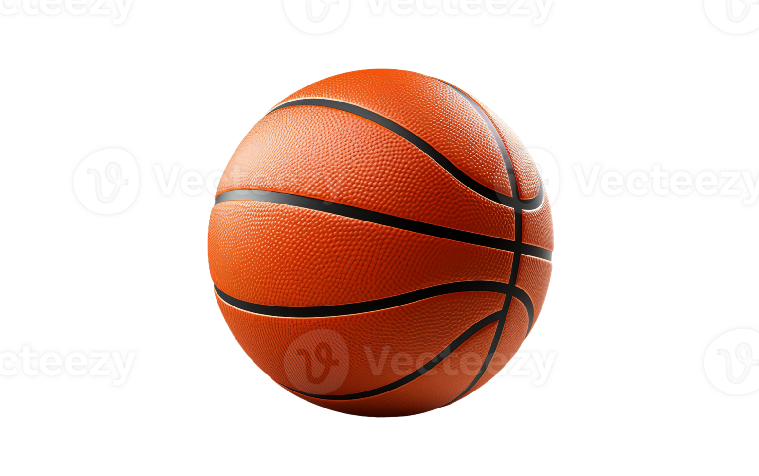 AI generated Basketball on Transparent Background, PNG format