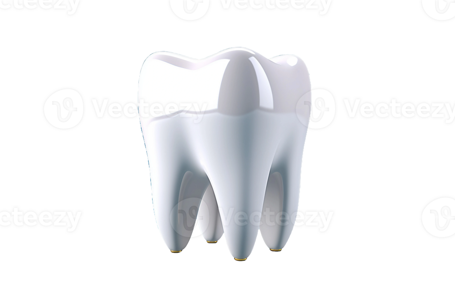 AI generated Tooth on Transparent Background png