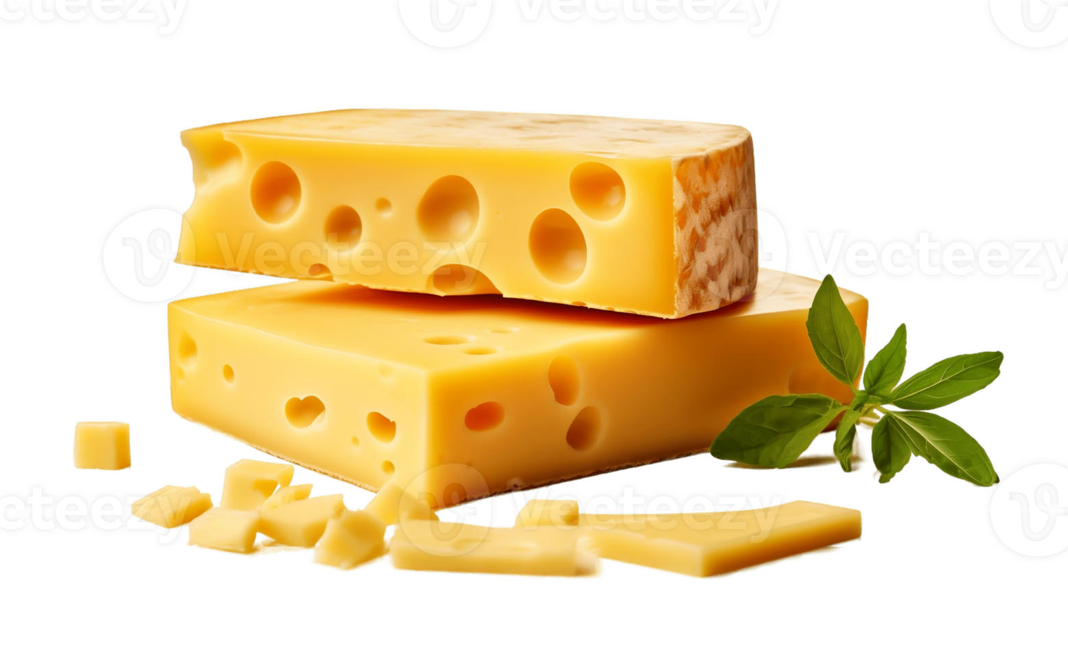 AI generated Cheese Isolated on Transparent Background Generative AI png