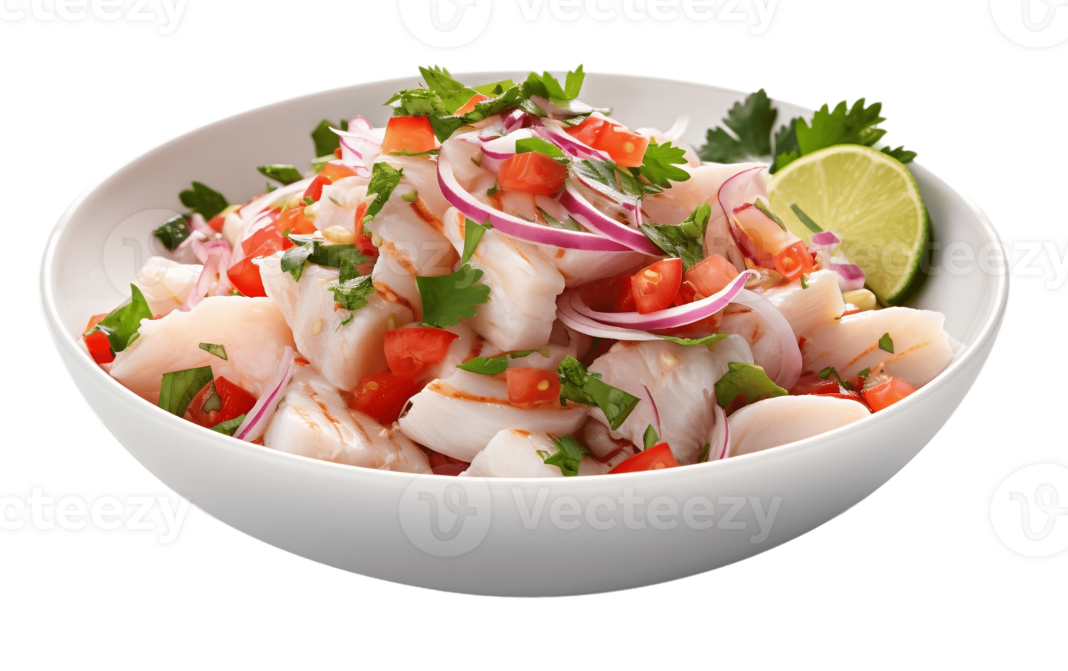 AI generated Ceviche Dish on Transparent Background png
