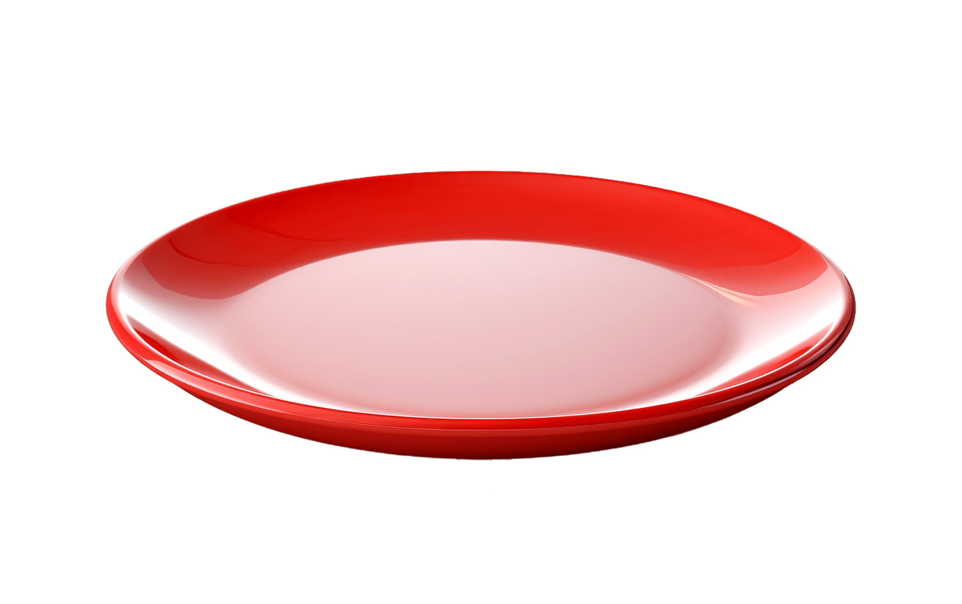 AI generated Red Ceramic Plate Isolated on Transparent Background Generative AI 36626926 PNG