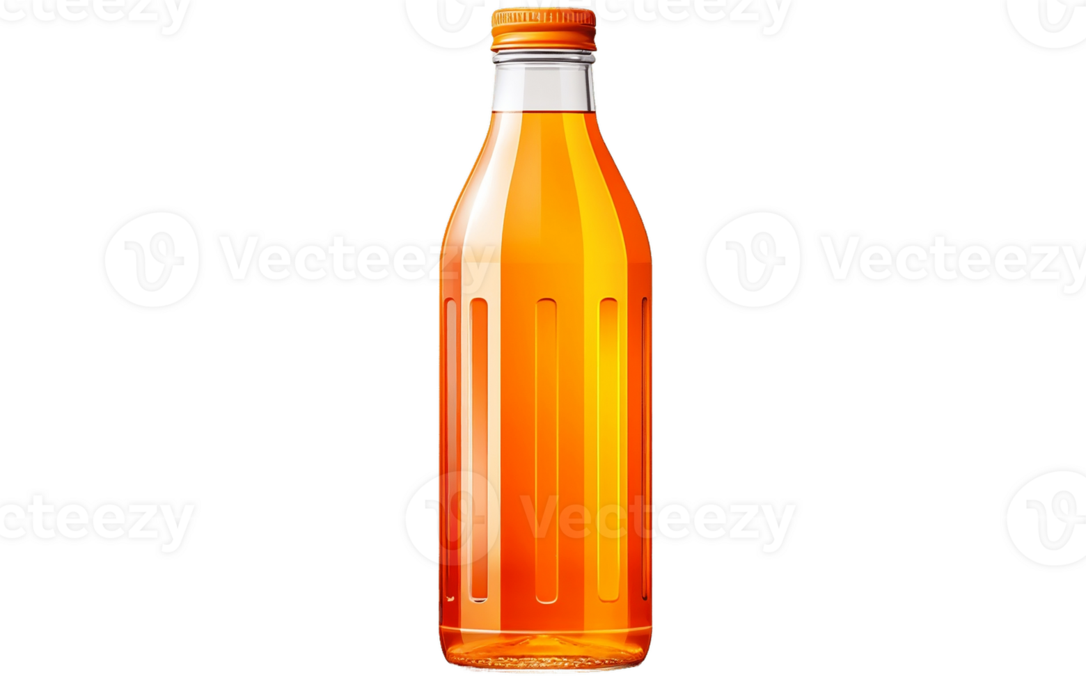 ai genererad orange juice flaska isolerat på transparent bakgrund generativ ai png
