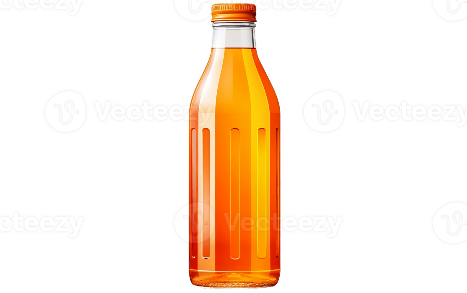 AI generated Orange Juice Bottle Isolated on Transparent Background Generative AI png