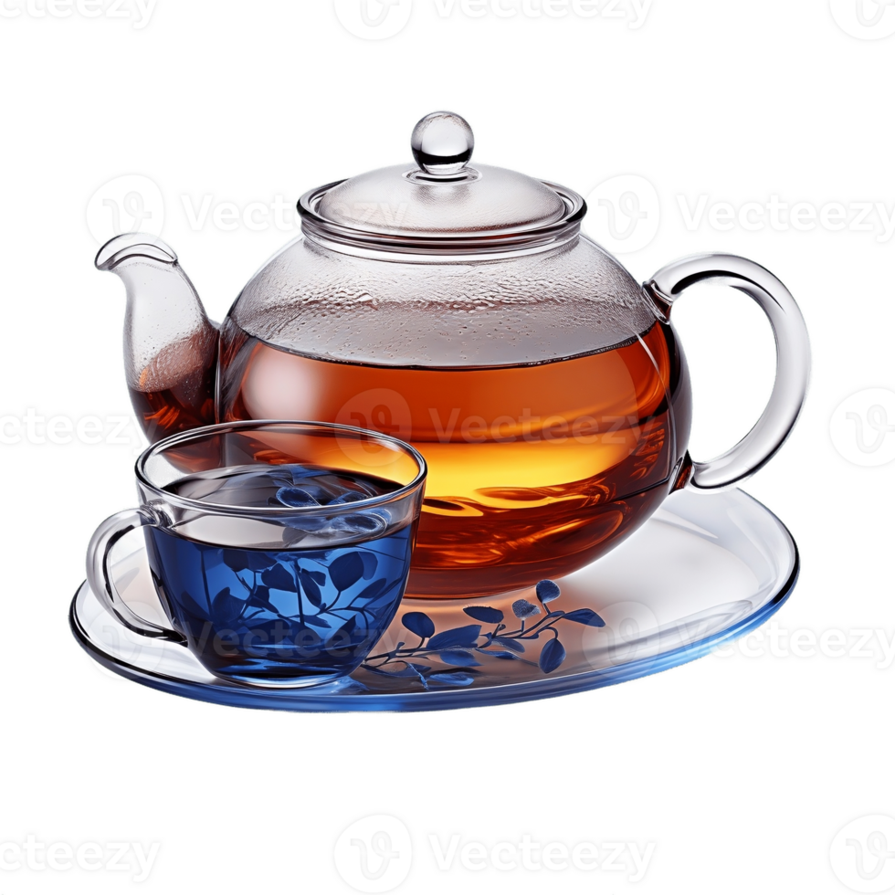 AI generated Tea Set on Transparent Background png