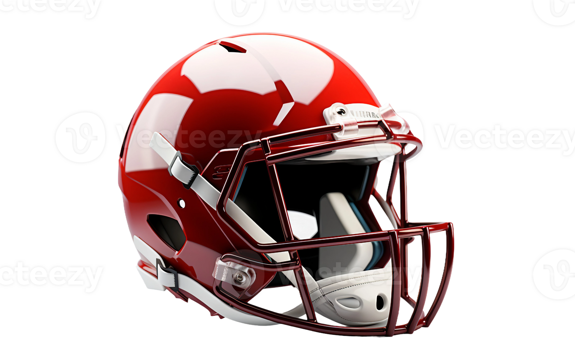 AI generated Football Helmet on Transparent Background, PNG format