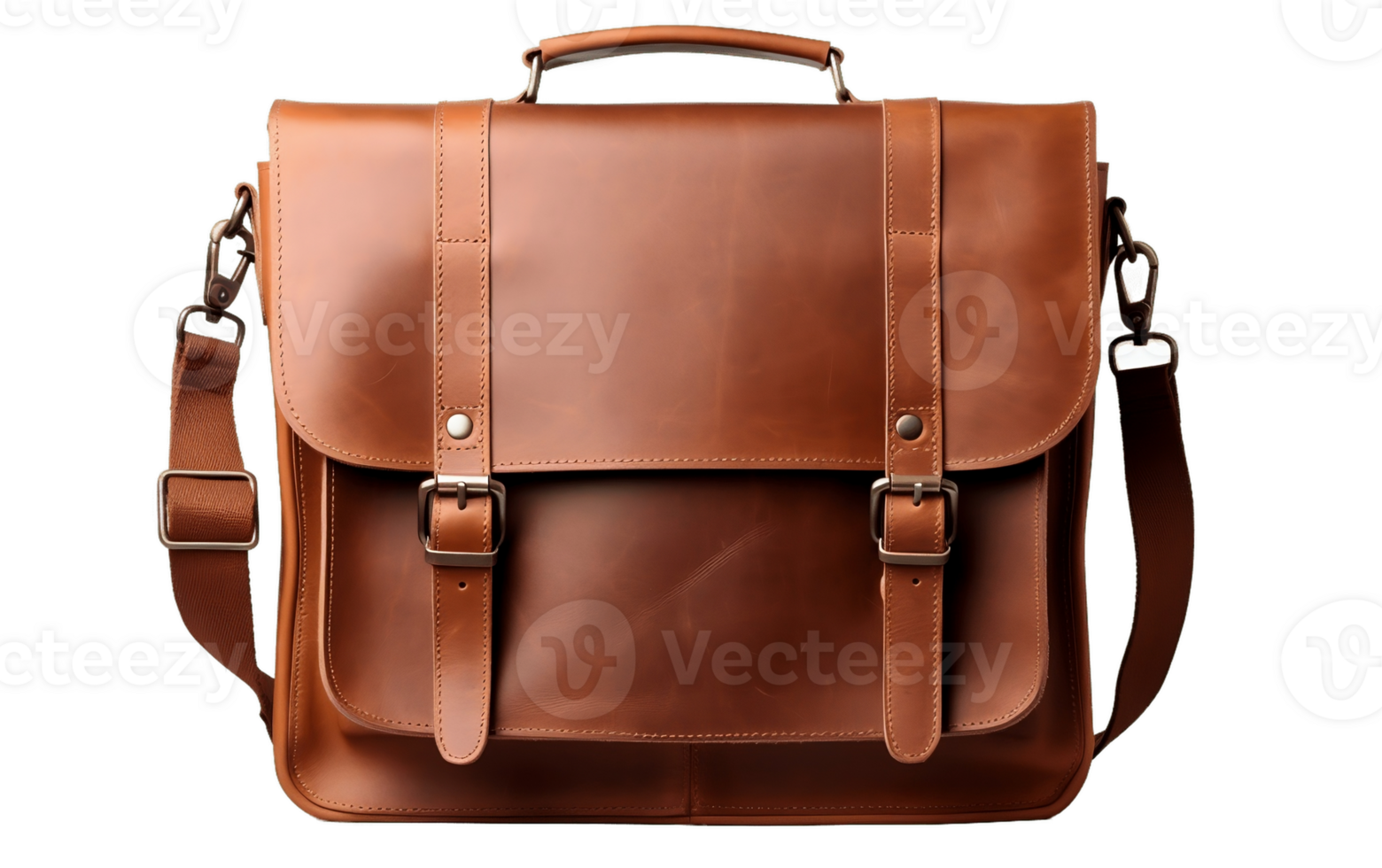 AI generated Leather Bag Isolated on Transparent Background Generative AI png