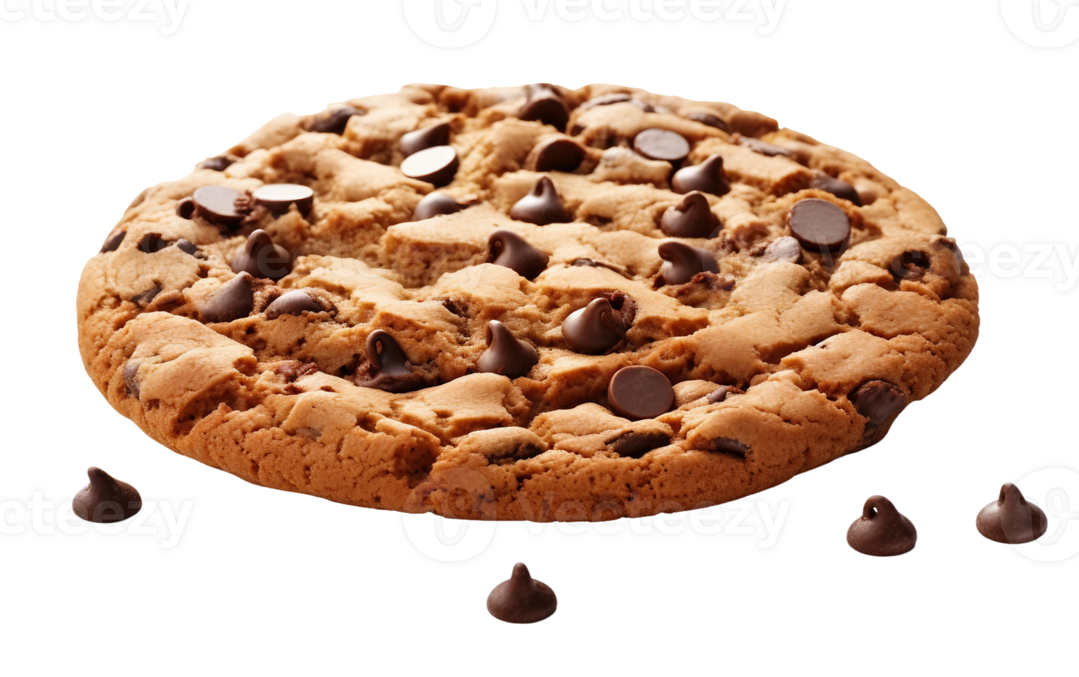 AI generated Cookie on Transparent Background, PNG format