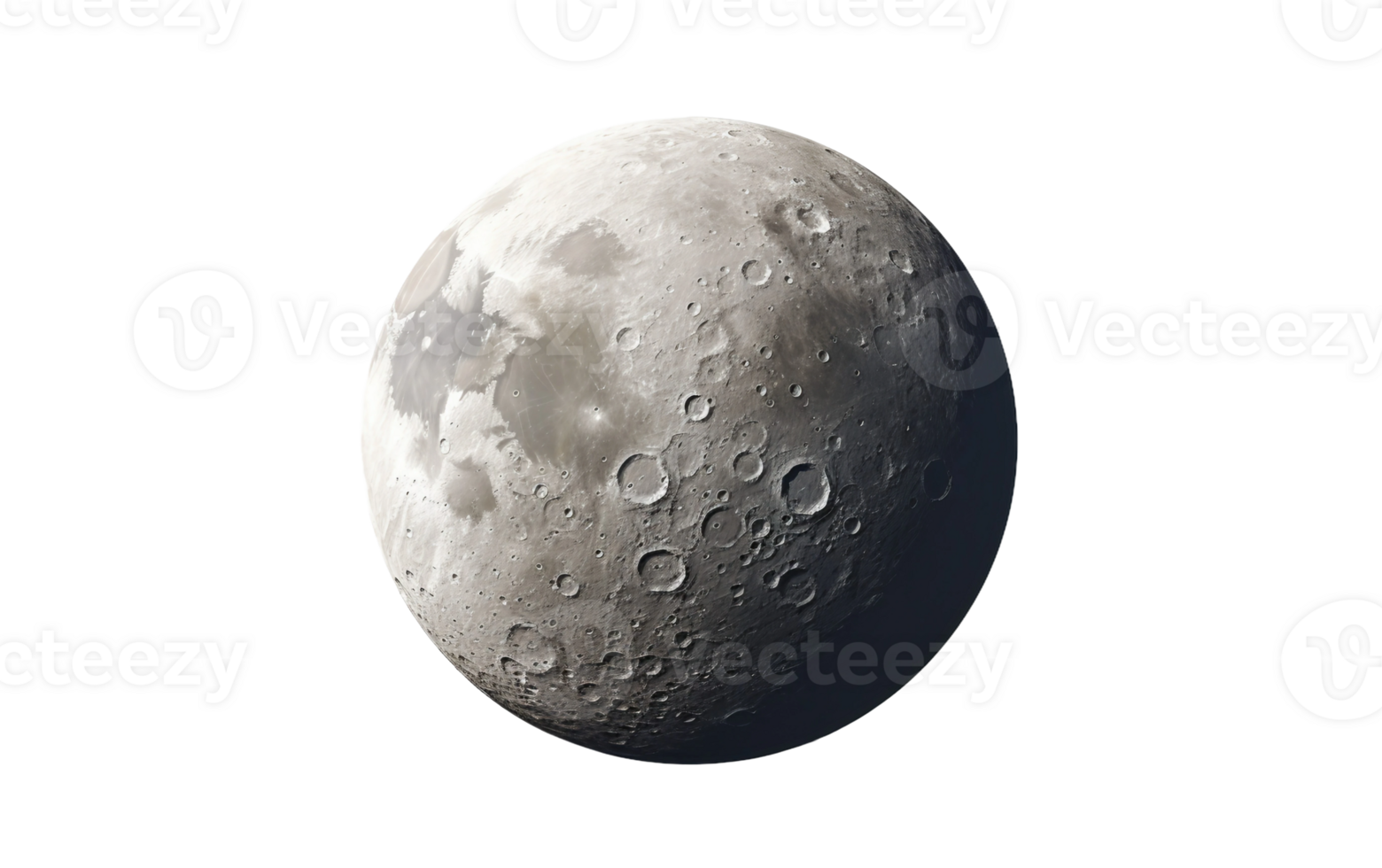 AI generated Moon on Transparent Background, PNG format