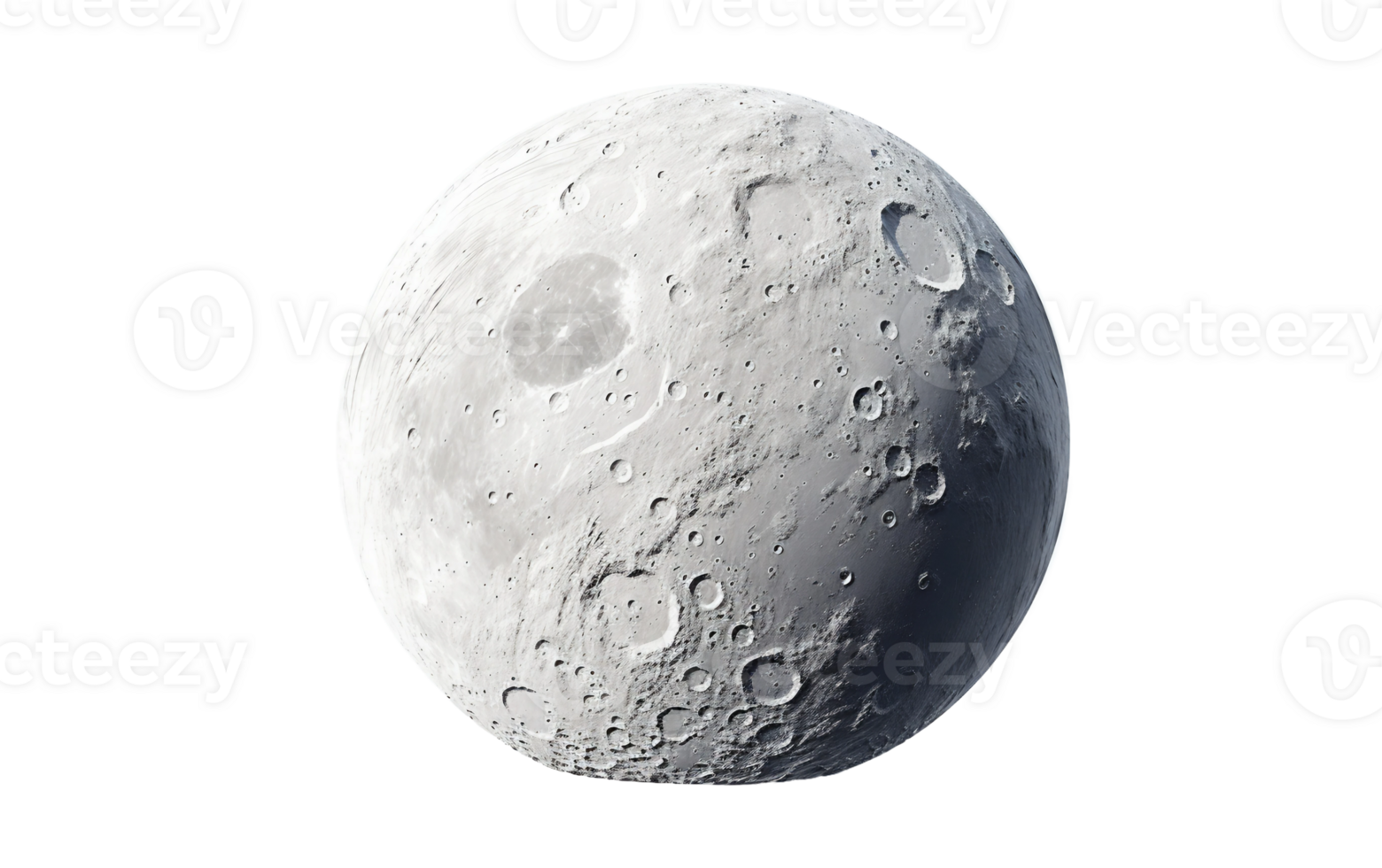 AI generated Moon on Transparent Background, PNG format