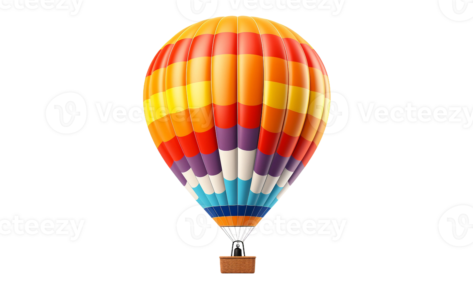 ai generiert heiß Luft Ballon auf transparent Hintergrund, png Format