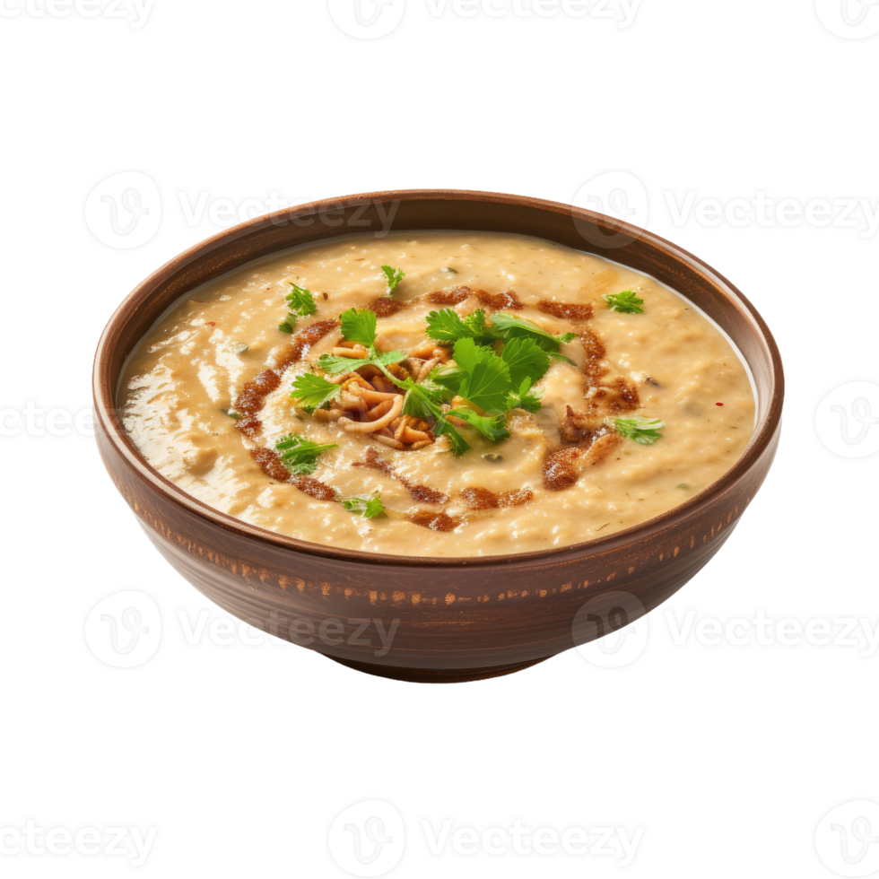 AI generated Savory Haleem Dish 3D, on transparent background. png