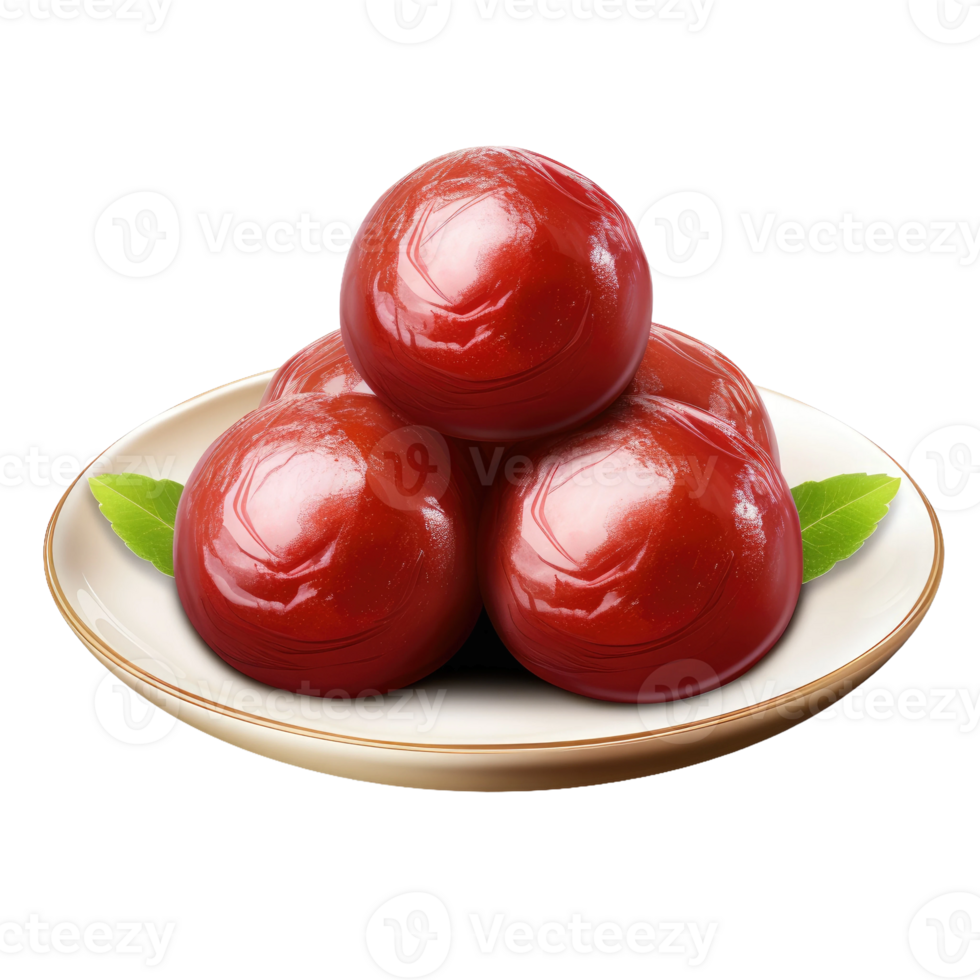 AI generated Realistic Gulab Jamun, on transparent background. png