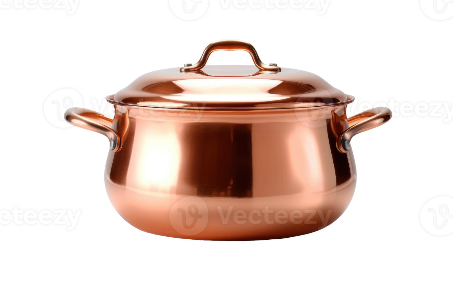 AI generated Copper Pot on Transparent background png