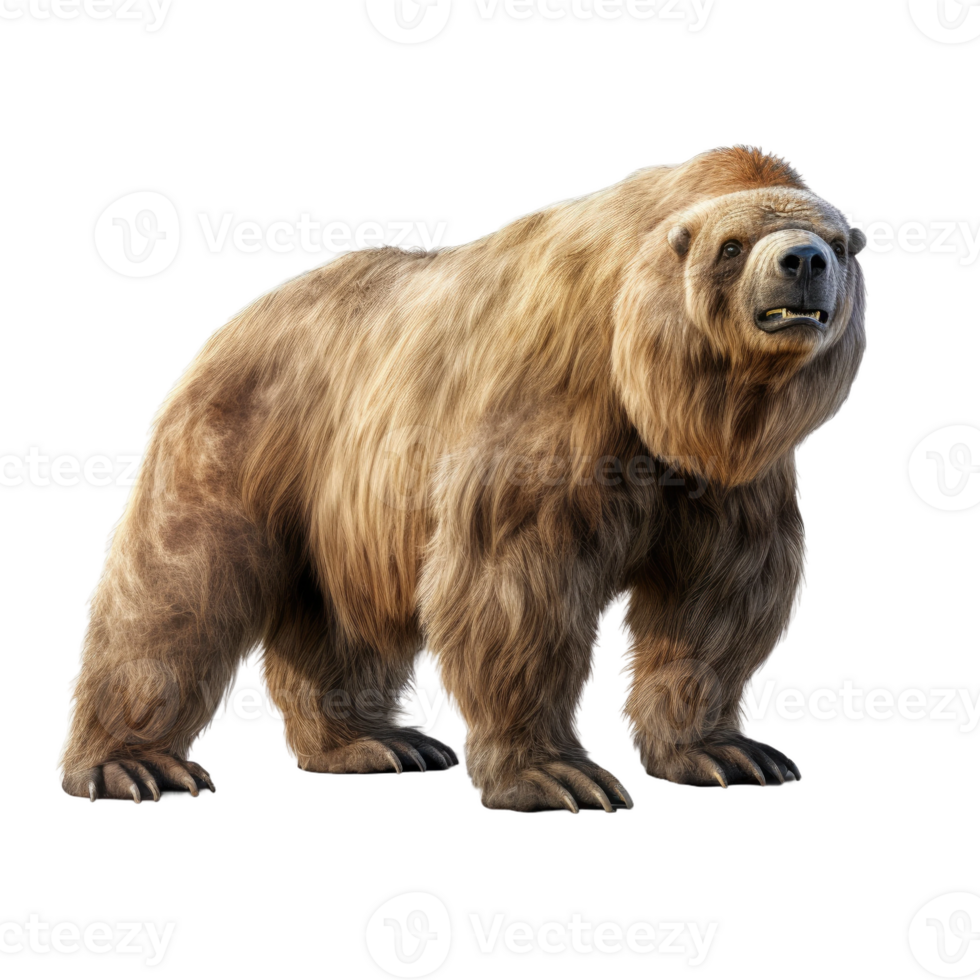 AI generated Giant Ground Sloth, on transparent background. png