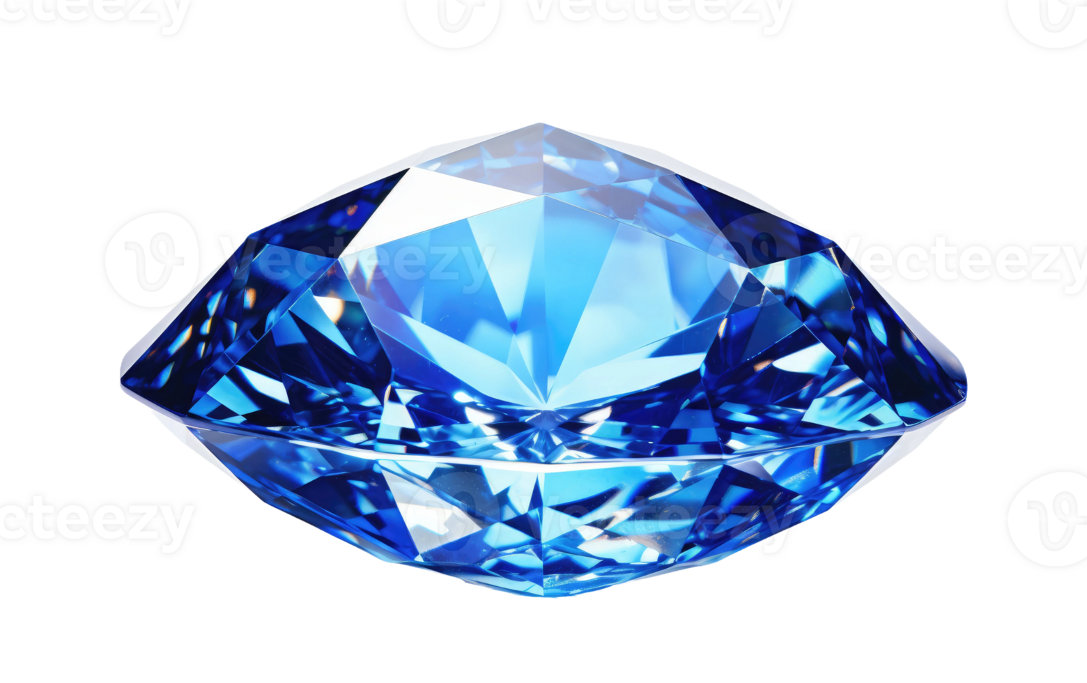 AI generated Blue Gem Jewel on Transparent background png