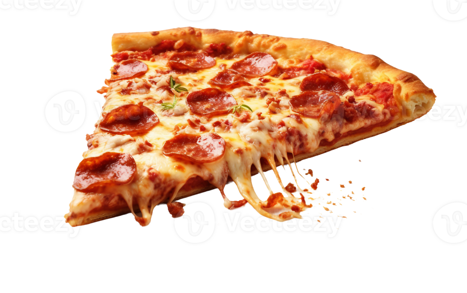 ai generiert Pizza Scheibe auf transparent Hintergrund, png Format