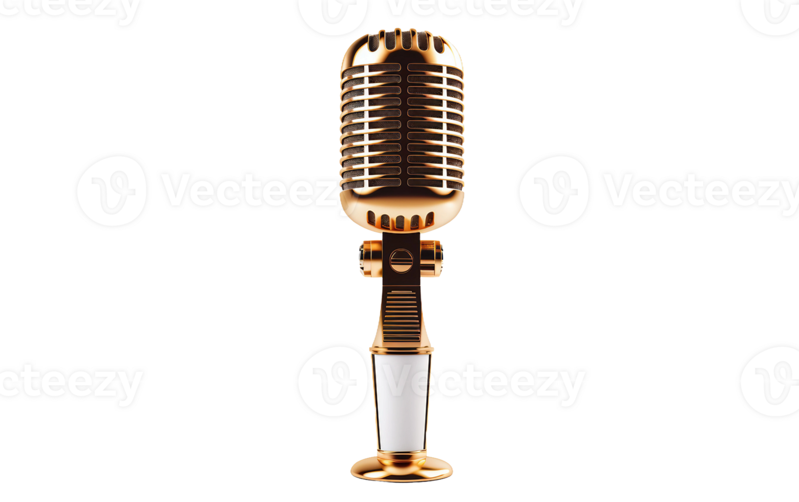 AI generated Microphone on Transparent Background, PNG format