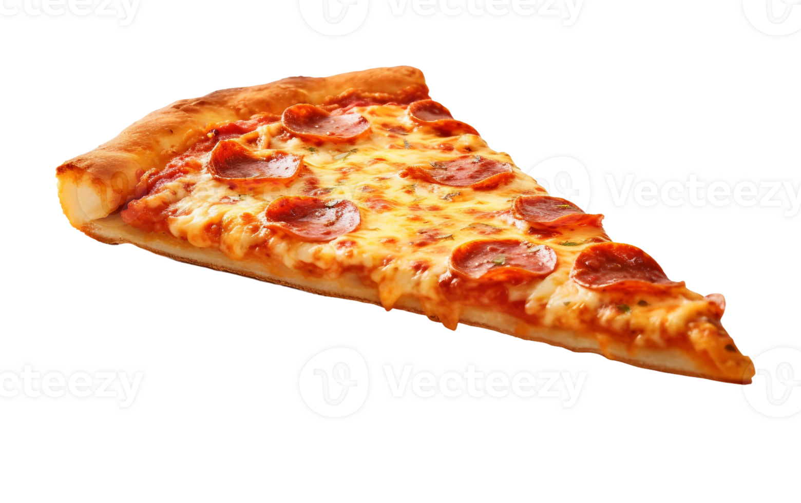 ai genererad pizza skiva på transparent bakgrund, png formatera