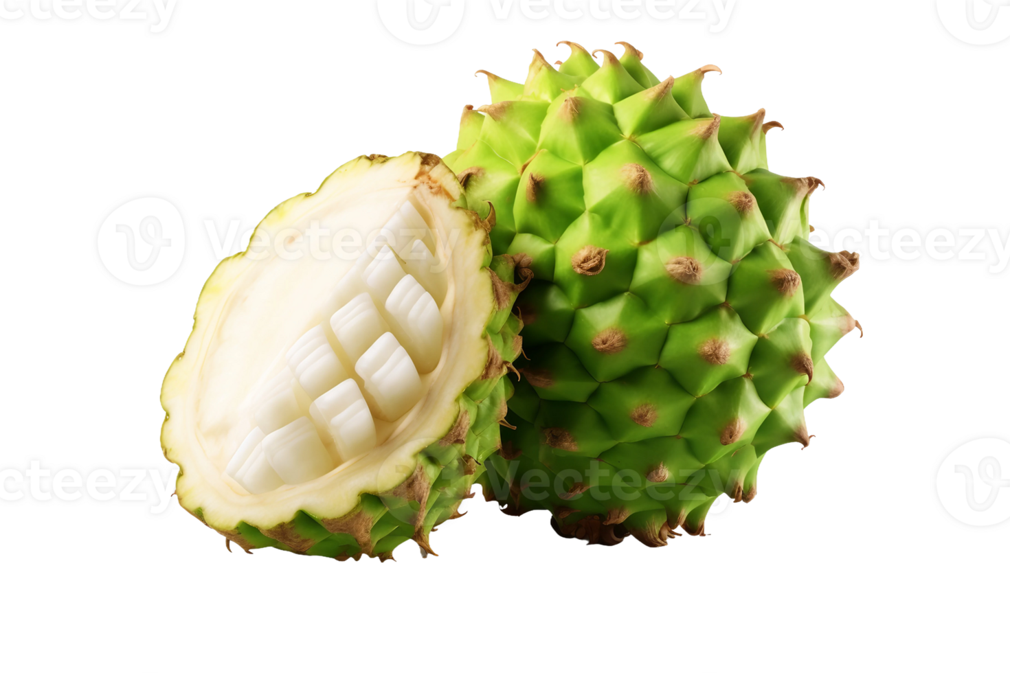 AI generated Guanabana on Transparent background png