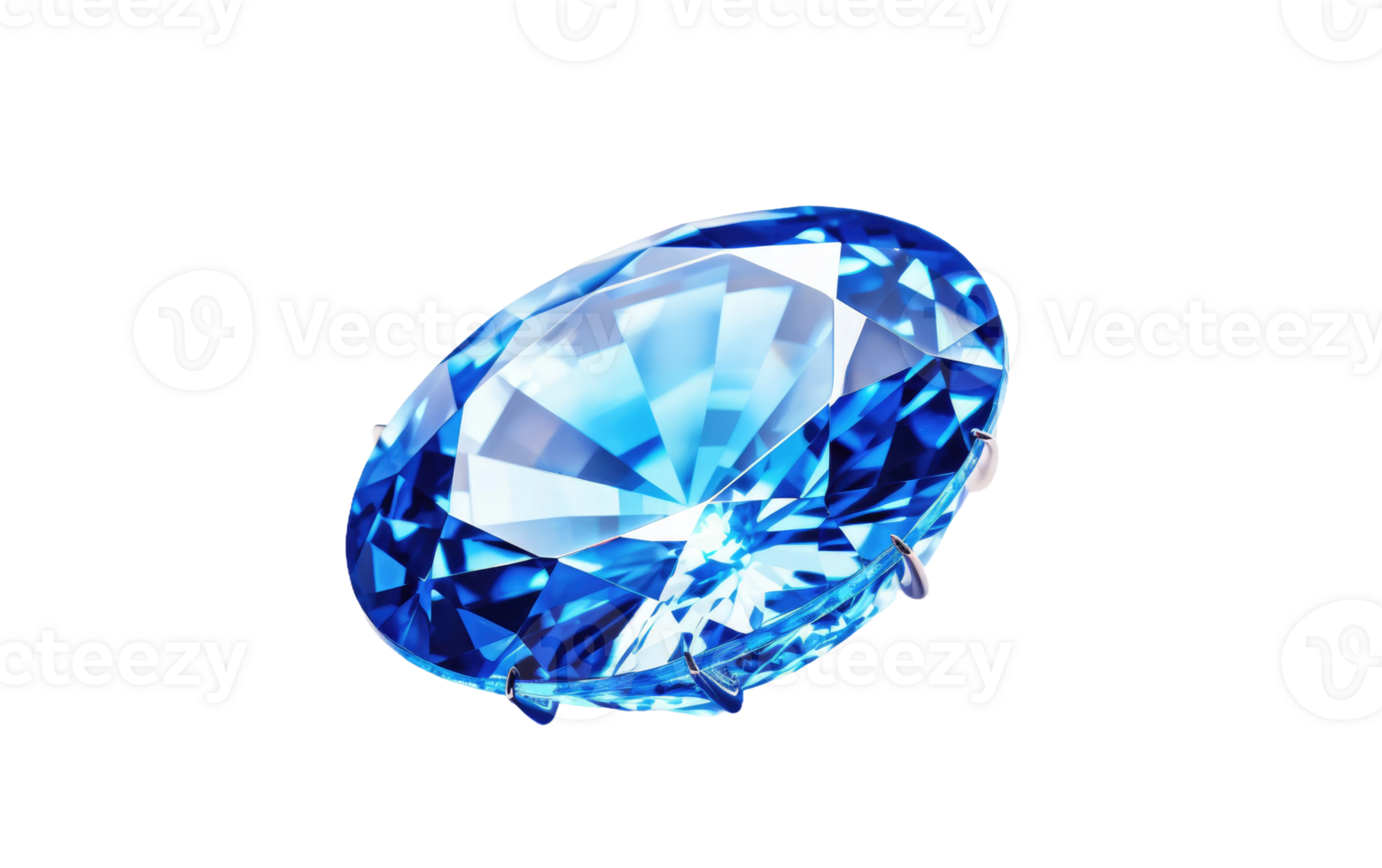 AI generated Blue Gem Jewel Radiant Showcase on Transparent background png