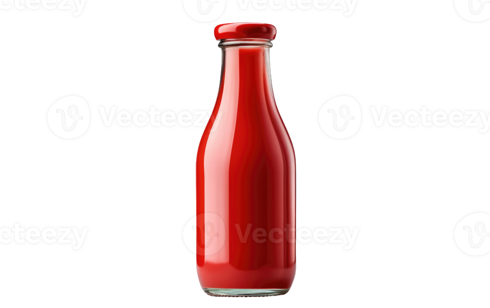 AI generated Red Sauce Bottle on Transparent background png