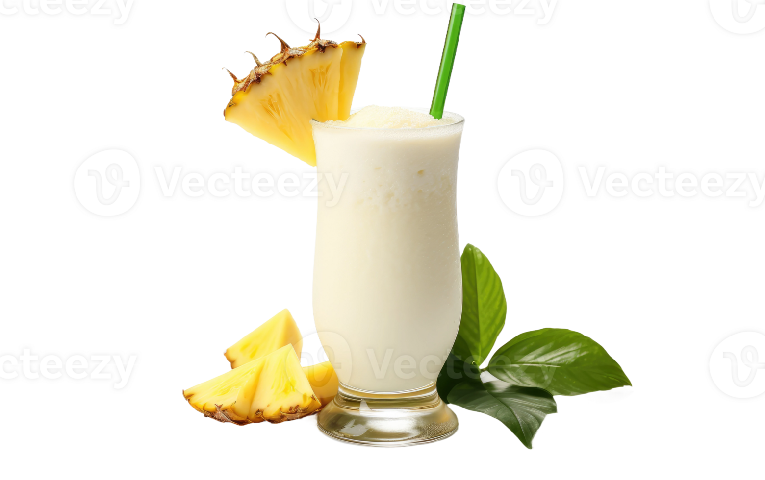 AI generated Refreshing Tropical Pina Colada on Transparent background png