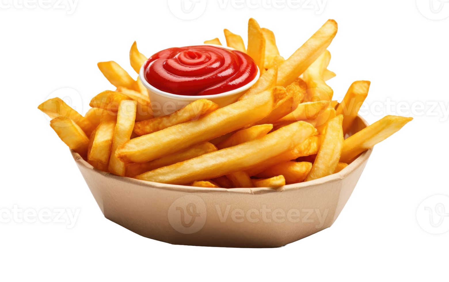 AI generated Fries with sauce on Transparent background png