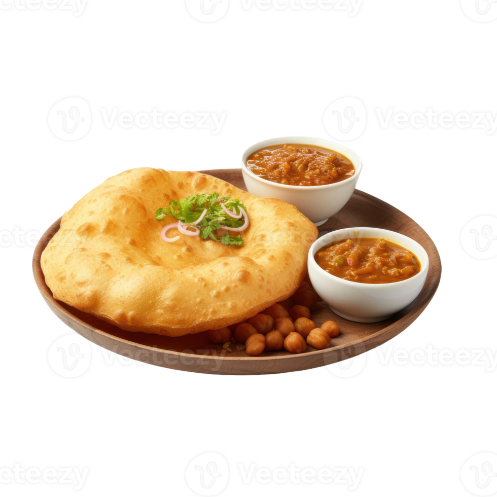 AI generated Realistic Chole Bhature, on transparent background ...