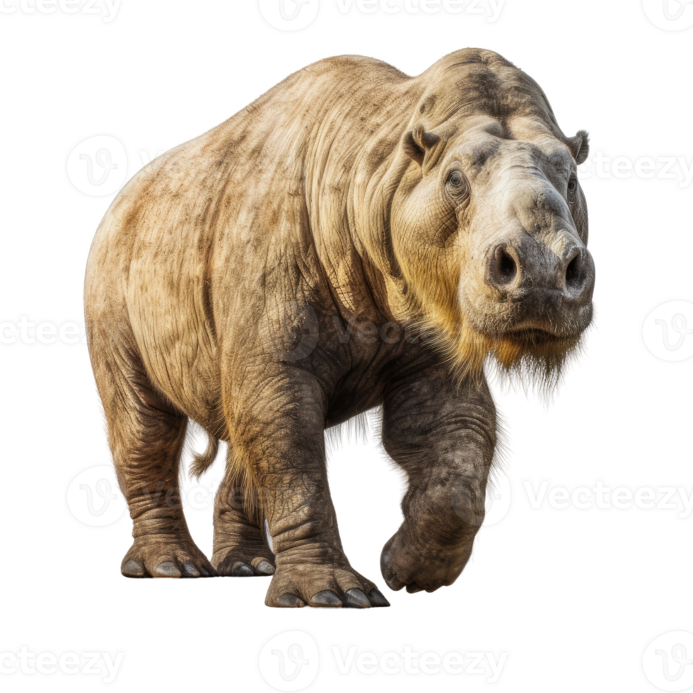 AI generated Diprotodon in Detail, on transparent background. png