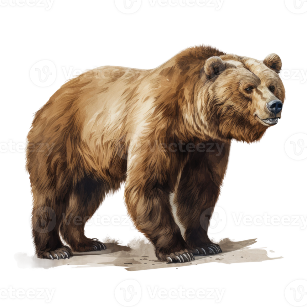 AI generated Realistic Cave Bear, on transparent background. png