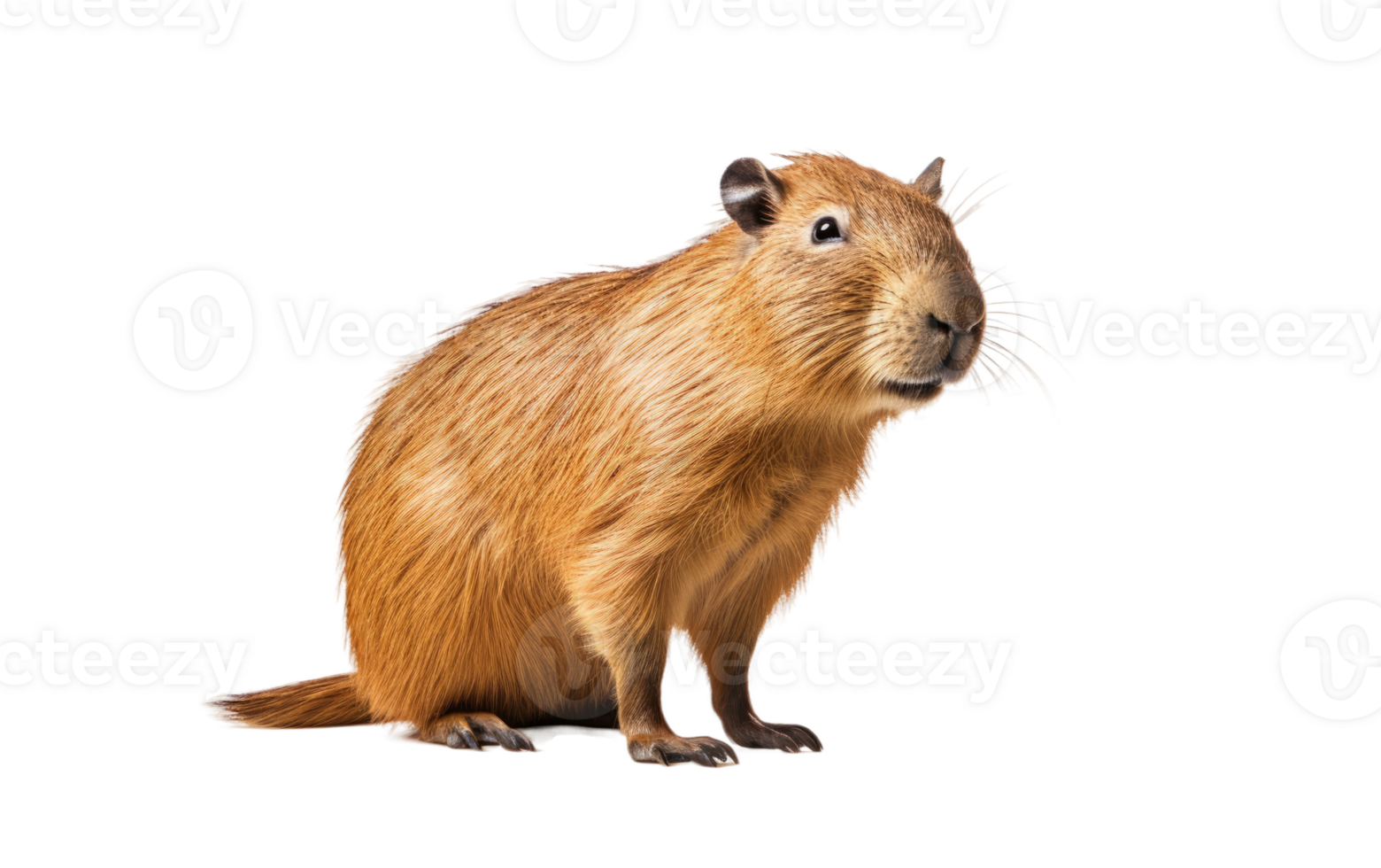 AI generated Capybara on Transparent background png