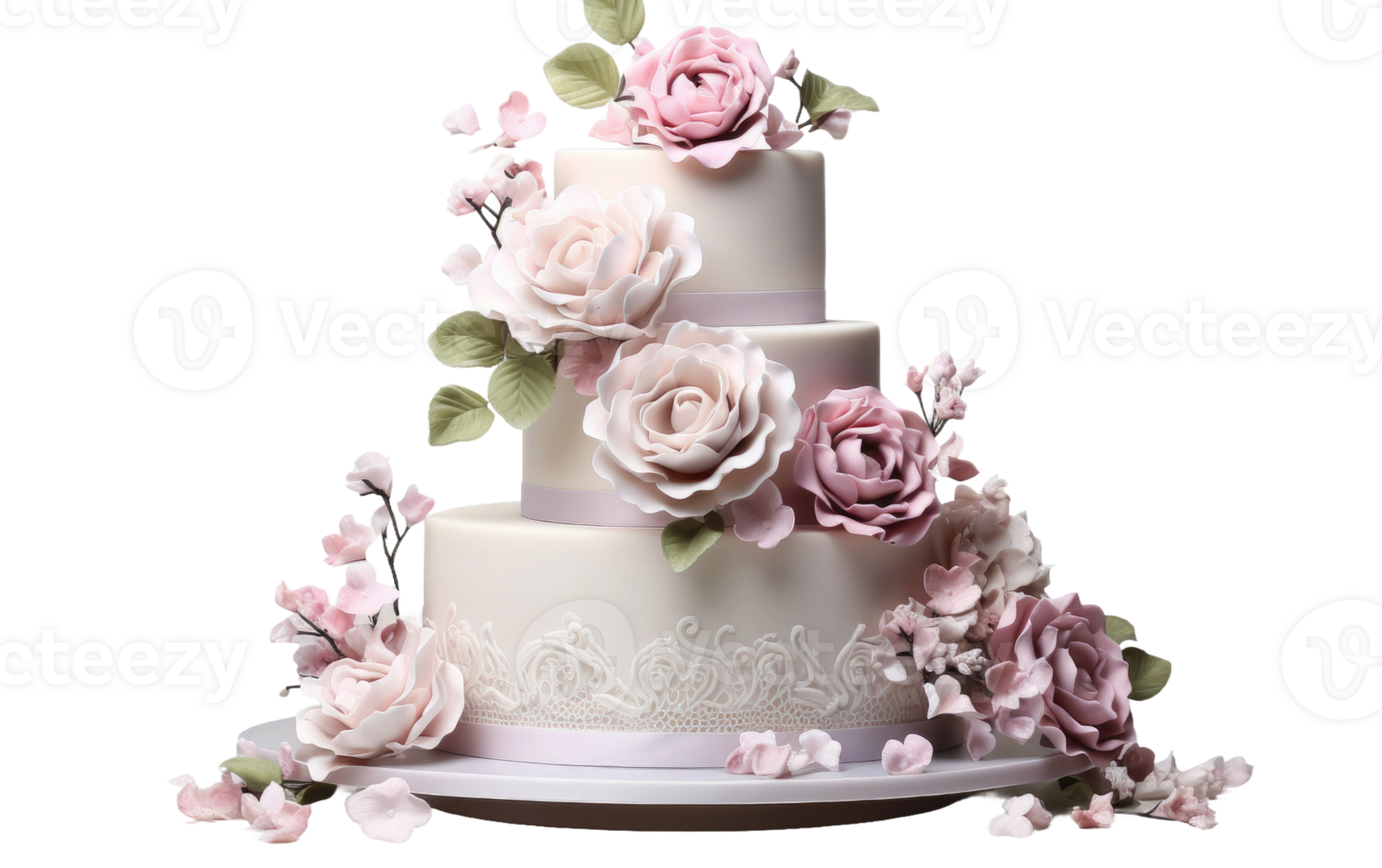 AI generated Wedding Cake on Transparent background png