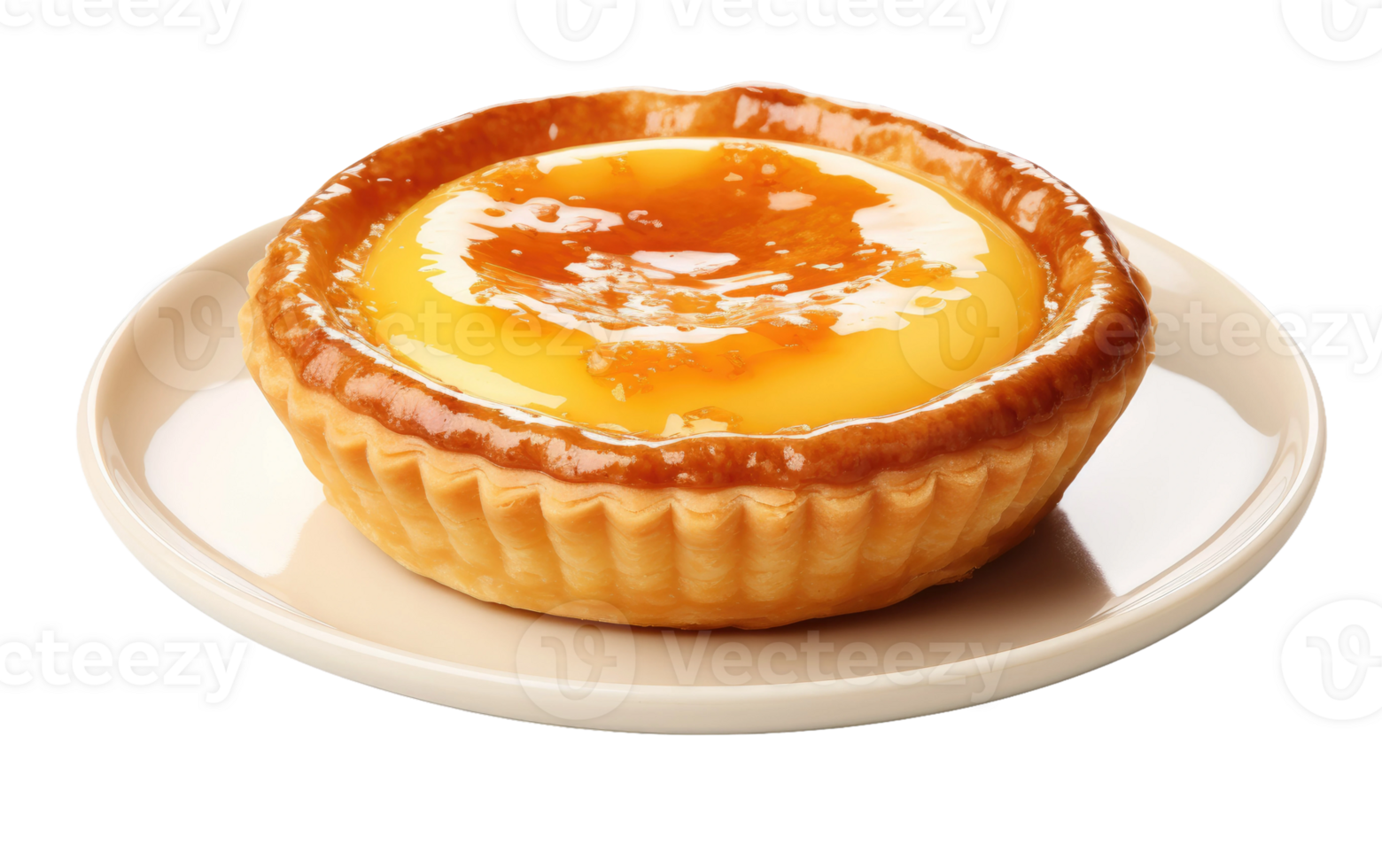 AI generated Delicious Egg Tart on Transparent background png
