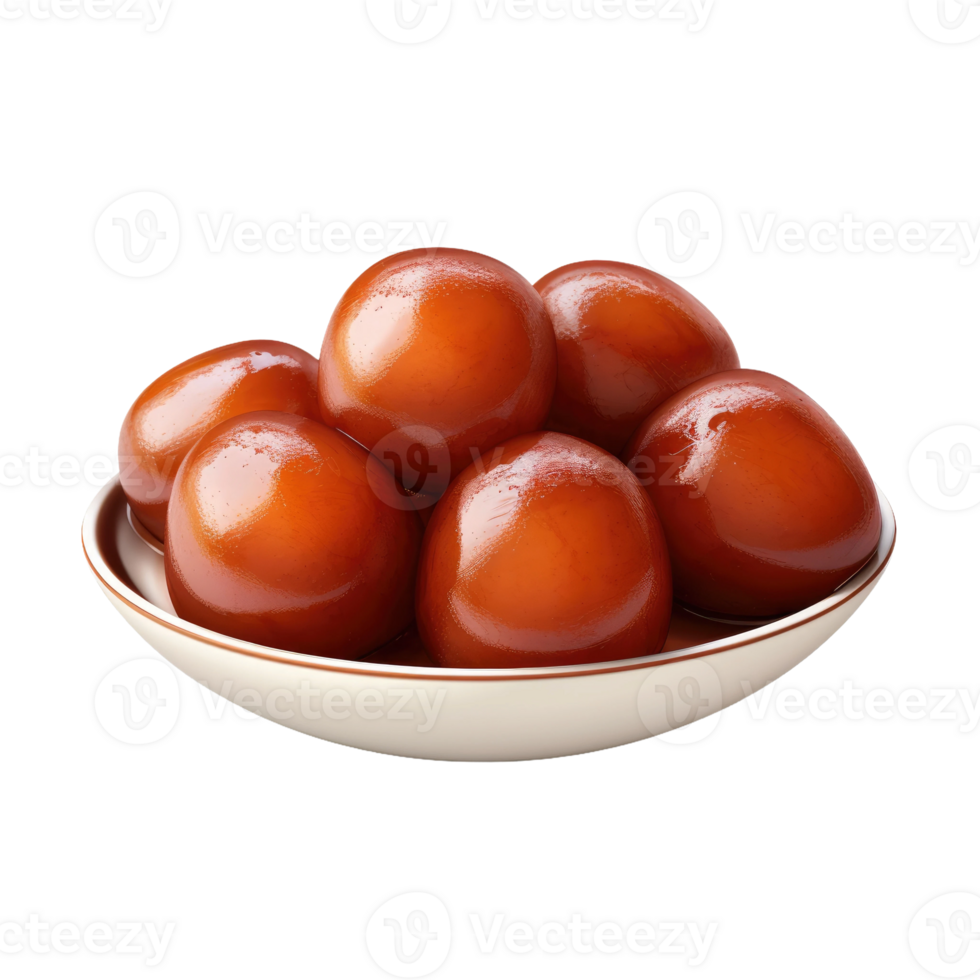 AI generated Realistic Gulab Jamun, on transparent background. png