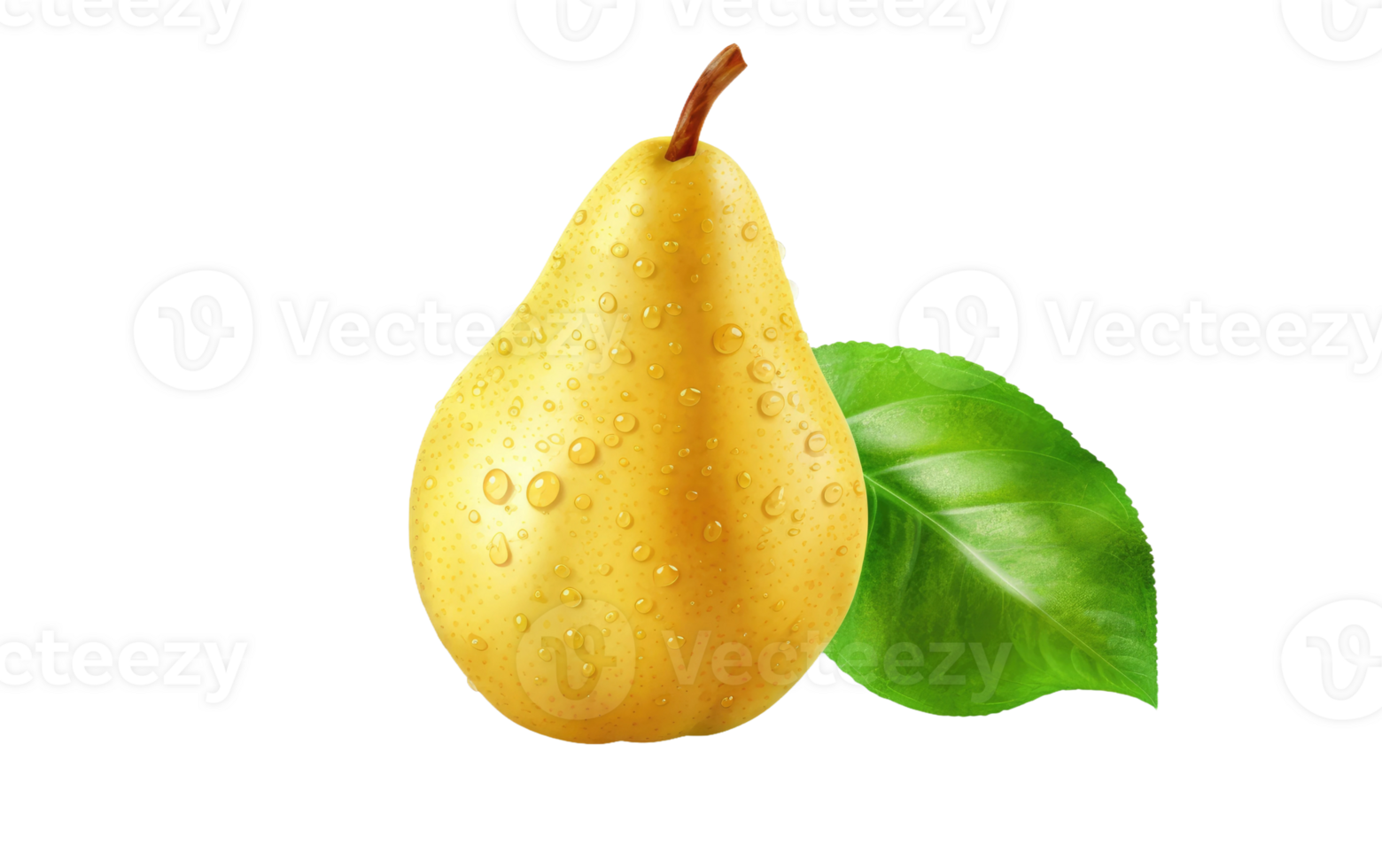 AI generated Ripe Pear on Transparent background png