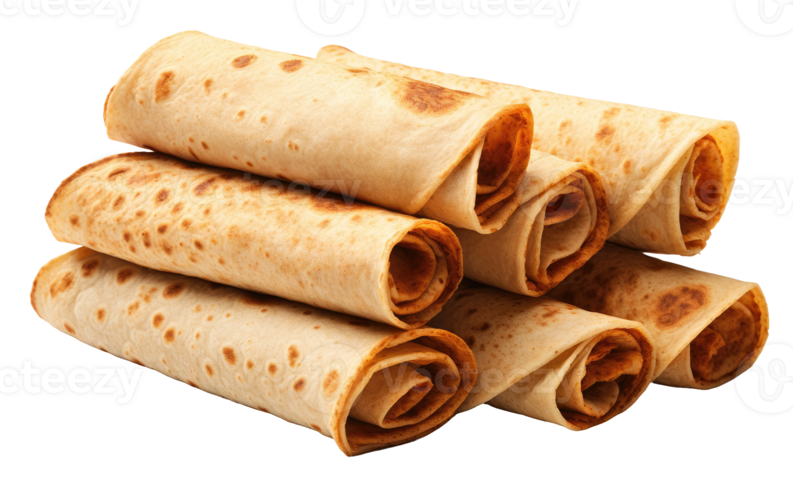 AI generated Savory Tortilla Creations on Transparent background png