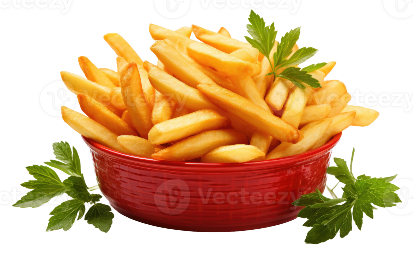 AI generated Crunchy French Fries on Transparent background png
