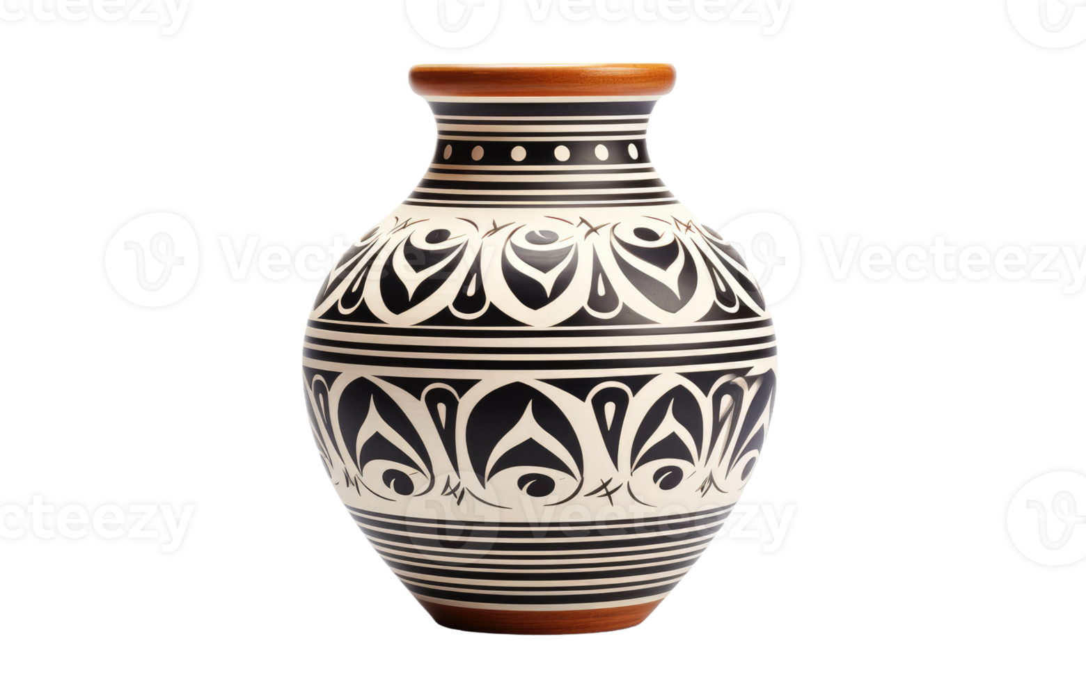 AI generated Old Greek Pottery on Transparent background png