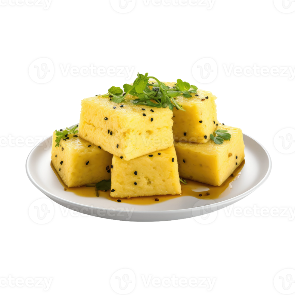 AI generated Delicious Dhokla Dish, on transparent background. png