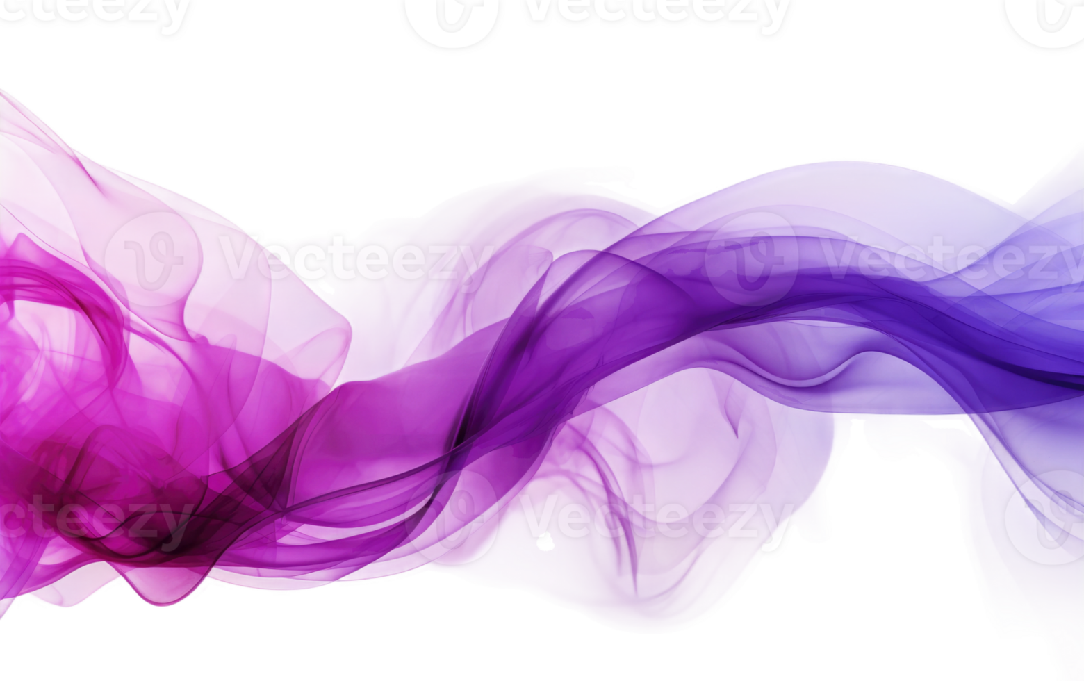 AI generated Abstract Smoke Art in Vibrant Purple on Transparent background png